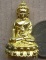 พระ(กริ่งทองใบหยก)รุ่นแรก หลวงพ่อทอง วัดเขายายหอม ชัยภูมิ ปี56ทองบวบเหลือง หนัก2บาท เลข351+รอยจาร+กล