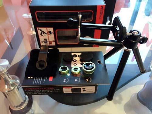 แพ็คคู่สุดประหยัด เลนส์กล้อง3in1 Universal clip Lensสีดำขอบชมพูเข้ม+Feng Yuan Fy-3030ขาตั้งแบบพกพาสี