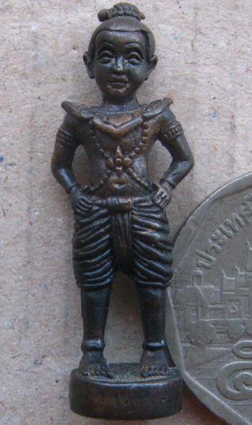  กุมารพรายทอง เนื้อสำริด ปลุกเสกโดยหลวงพ่อสาคร วัดหนองกรับ จ.ระยอง สร้าง1999องค์ หมายเลข1269กล่องเดิ