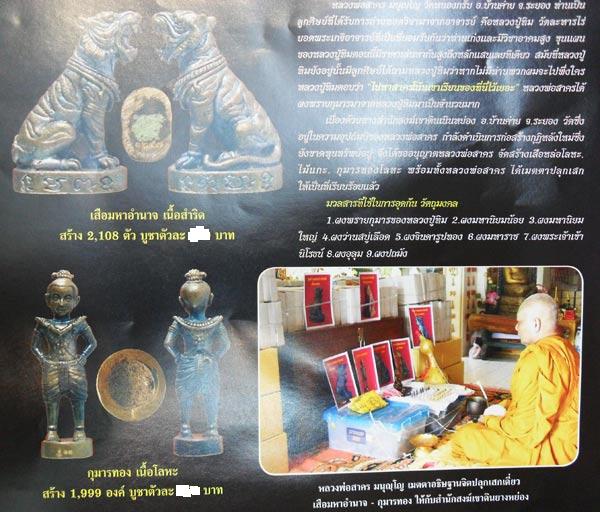  กุมารพรายทอง เนื้อสำริด ปลุกเสกโดยหลวงพ่อสาคร วัดหนองกรับ จ.ระยอง สร้าง1999องค์ หมายเลข1269กล่องเดิ