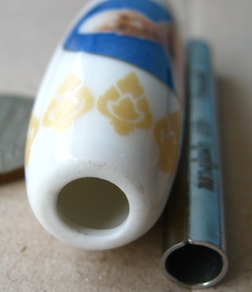 ตะกรุดโทนเซรามิค"หลวงปู่แผ้ว ปวโร"ข้างในสอดตะกรุดมหาบารมี80 พรรษา พิธีพุทธาภิเศก108คณาจารย์ ปี2550