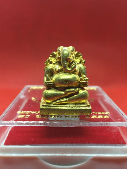 พระพิฆเนศ สมปราถนา66 เนื้อทอฝาบาตร หลวงพ่อหลาย วัดคันลัด สมุทรปราการ