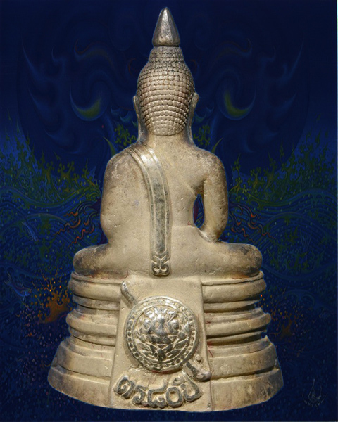 หลวงพ่อโสธร รุ่น 80 ปี กรมตำรวจ เนื้อเงินขัดเงา (มีกล่องเดิม) หมายเลข  ๒๓๓๗๖๒