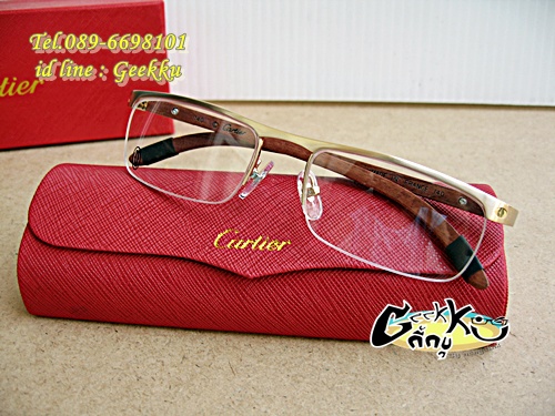 กรอบแว่นตา Cartier (C-01)   ครึ่งกรอบสีทอง 