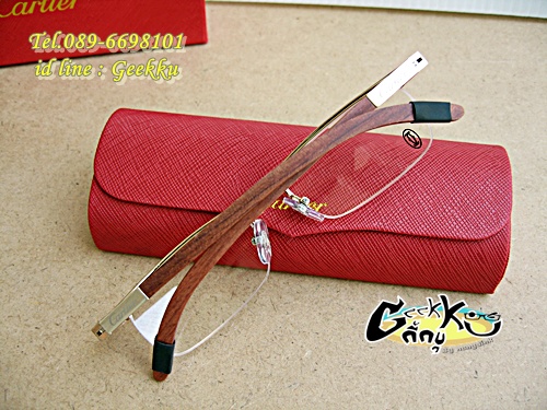 กรอบแว่นตา Cartier (C-01)   ครึ่งกรอบสีทอง 