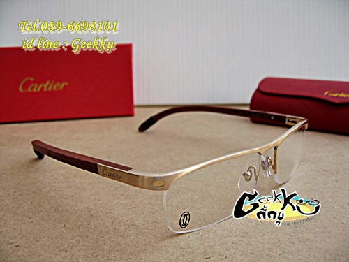 กรอบแว่นตา Cartier (C-01)   ครึ่งกรอบสีทอง 