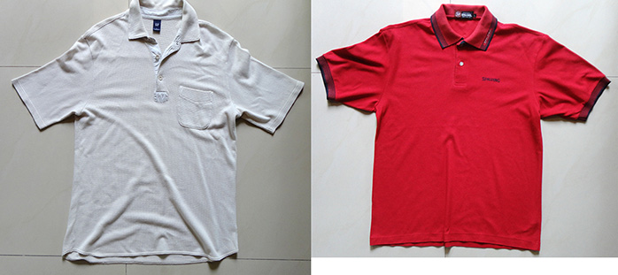 เสื้อยืดคอปกแบรนด์ดัง2ตัว GAP / SPALDING ของแท้ ขนาด L ทั้งคู่นะ ได้ไปทั้งสองตัวเลย