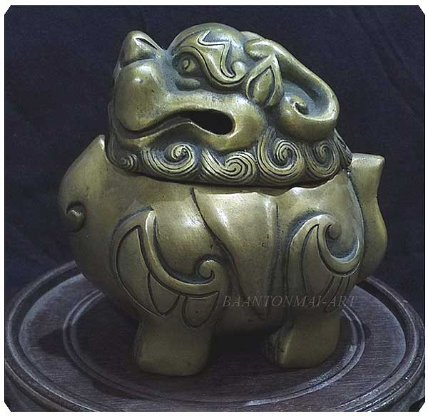 *เตากำยานทองเหลือง ปี่เซี้ยะเล็ก*