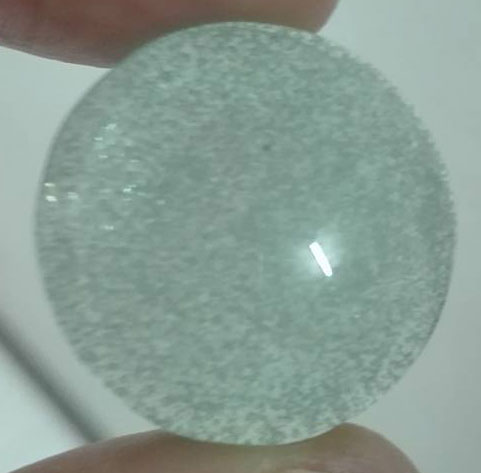 ไหลน้ำพี้ฟ้าอ่อนๆ ฟองสมุทร หรือเพชรน้ำพี้ หายาก เม็ดใหญ่ๆ ขนาดเส้นผ่าศูนย์กลาง 2.5 ซม. ของแท้ หายาก 