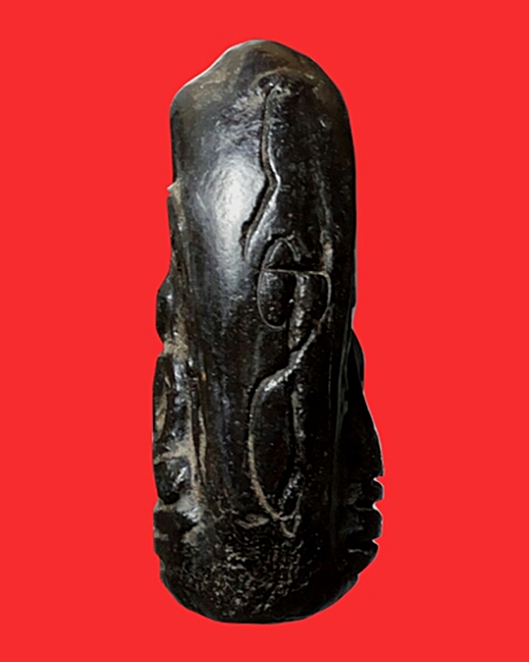 พระกริ่งคลองตะเคียน กรุวัดประดู่ทรงธรรม พิมพ์สองหน้า ( กริ่งขัด)