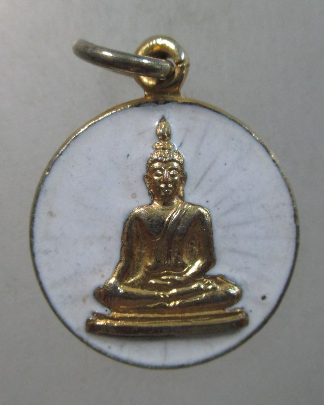 ๒๐ เหรียญพระพุทธลงยาสีขาว วัดคณิกาผล ป้อมปราบ กทม ปี๒๕