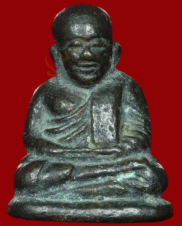 รูปหล่อ หลวงพ่อเงิน วัดบางคลาน  รุ่นปืนแตก พิมพ์ เศียรโต นิยม  วัดคงคาราม อ.โพทะเล จ.พิจิตร ปี พ.ศ. 