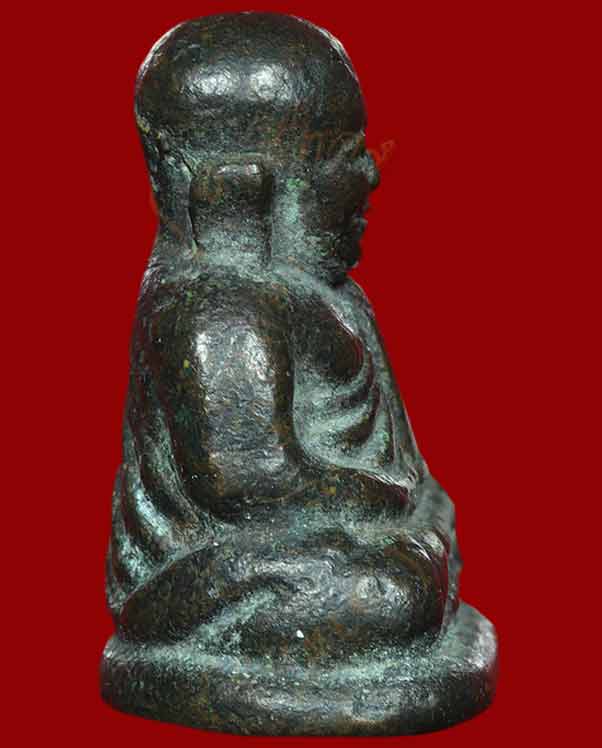 รูปหล่อ หลวงพ่อเงิน วัดบางคลาน  รุ่นปืนแตก พิมพ์ เศียรโต นิยม  วัดคงคาราม อ.โพทะเล จ.พิจิตร ปี พ.ศ. 