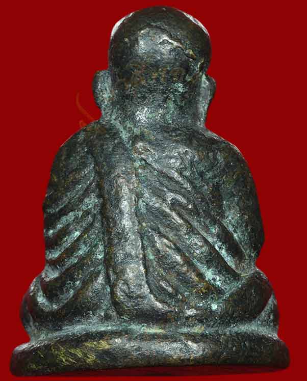 รูปหล่อ หลวงพ่อเงิน วัดบางคลาน  รุ่นปืนแตก พิมพ์ เศียรโต นิยม  วัดคงคาราม อ.โพทะเล จ.พิจิตร ปี พ.ศ. 