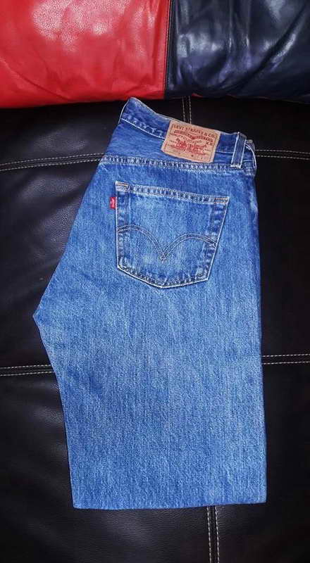 levi's 501 red tab Made in Mexico ของแท้ เอว 33 วัดจริง 35 