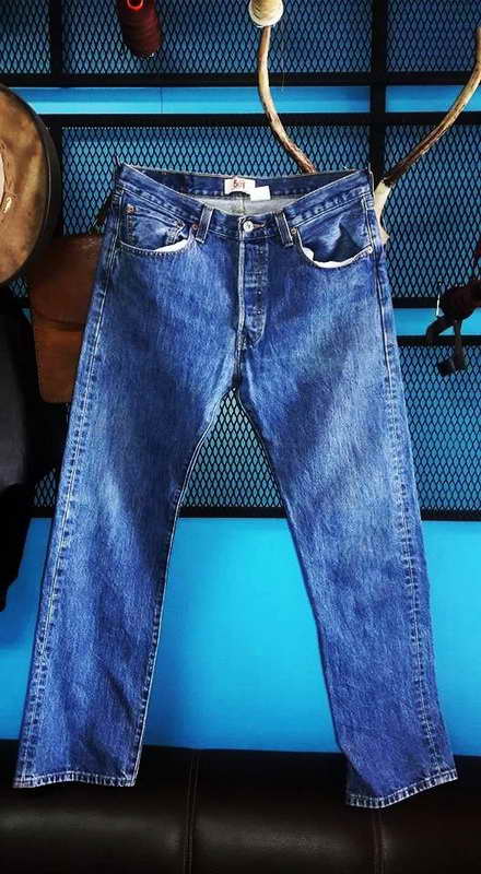 levi's 501 red tab Made in Mexico ของแท้ เอว 33 วัดจริง 35 