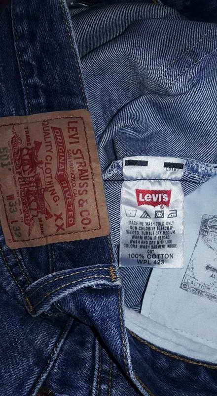 levi's 501 red tab Made in Mexico ของแท้ เอว 33 วัดจริง 35 