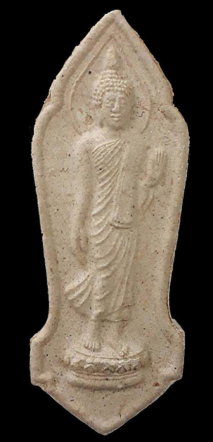 พระปางลีลาหลังพลอยเสก ที่ระลึกงานยกช่อฟ้าพระอุโบสถ หลวงพ่อสิน วัดละหารใหญ่ จ.ระยอง ปี2552 