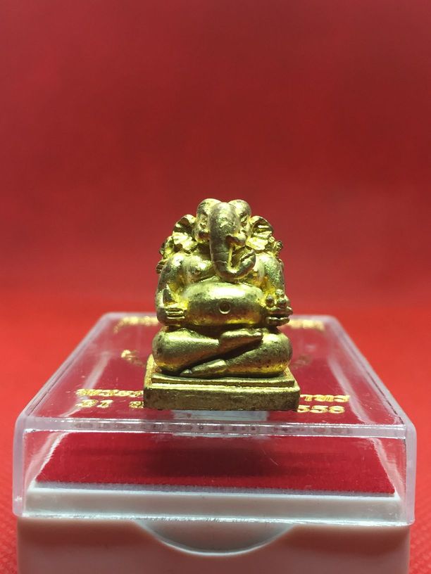 พระพิฆเนศ สมปราถนา66 เนื้อทอฝาบาตร หลวงพ่อหลาย วัดคันลัด สมุทรปราการ