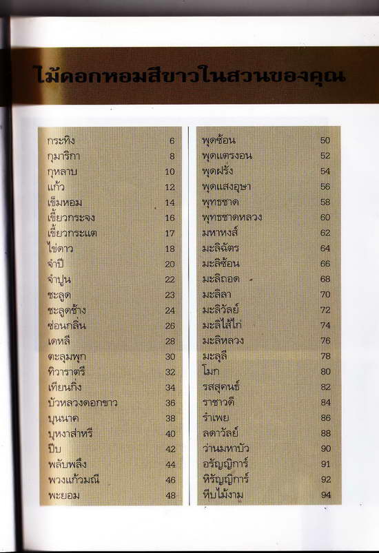เล่มสุดท้ายครับ หนังสือมือสอง คู่มือคนรักต้นไม้ ไม้ดอกหอมสีขาว 1 ภาพสีทั้งเล่ม เป็นหนังสือเล่มเล็ก