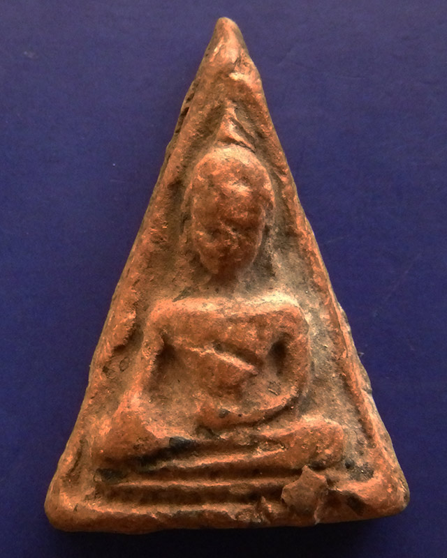 พระนางพญา พิมพ์เศียรโต หลวงพ่อกวย วัดโฆสิตาราม (วัดบ้านแค) ชัยนาท ปี 2518