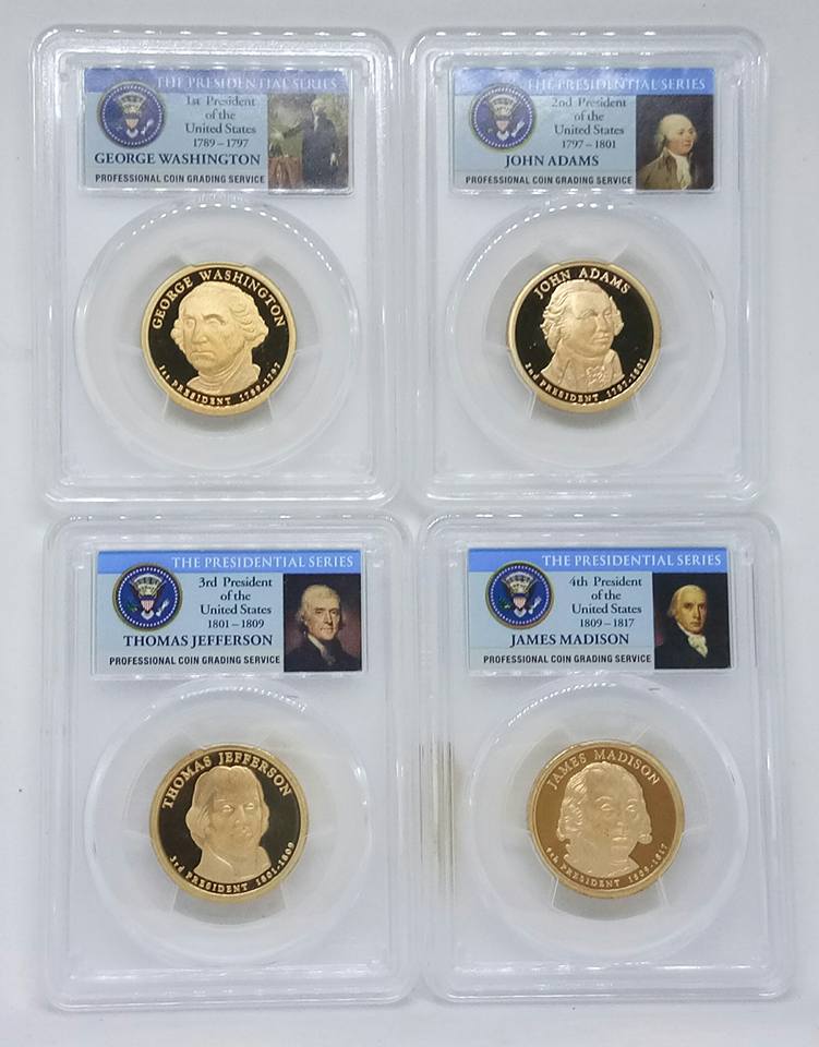 เหรียญอเมริกา Presidential เพรสซิเด้น ดอลล่าร์  ผ่านเกรด PCGS PR69DCAM