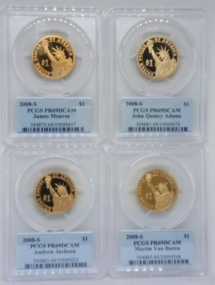 เหรียญอเมริกา Presidential เพรสซิเด้น ดอลล่าร์ ผ่านเกรด PCGS PR69DCAM