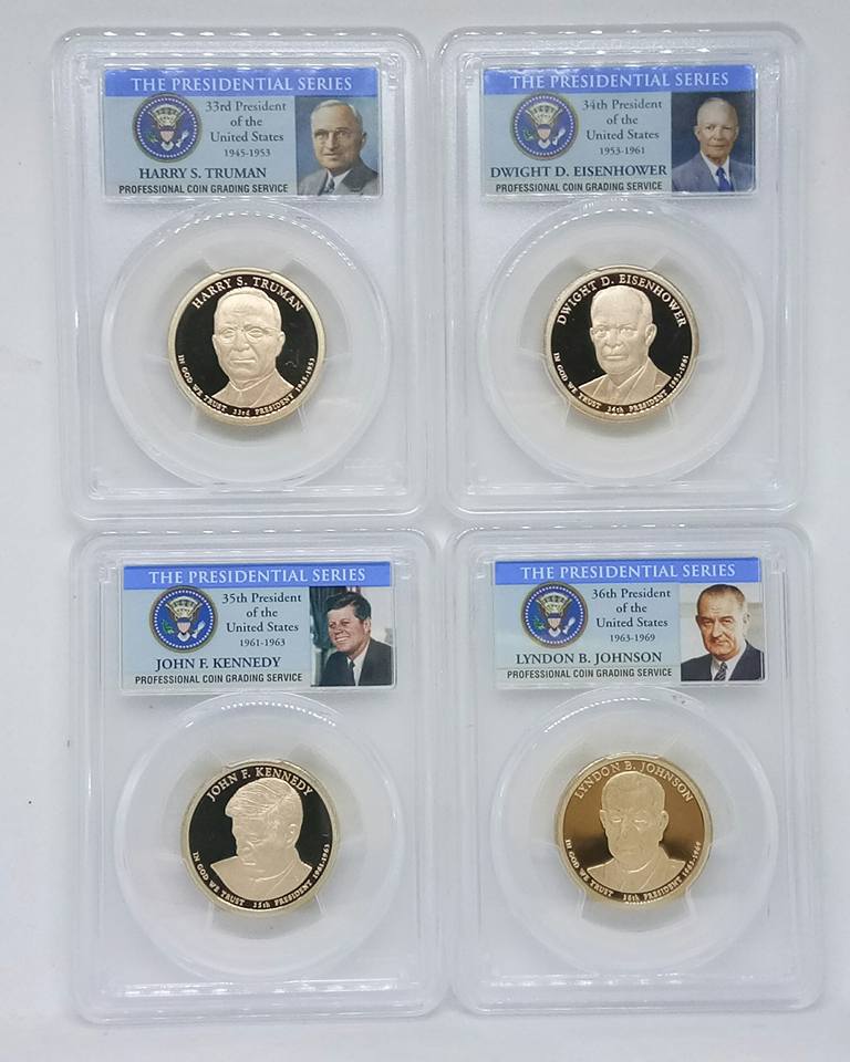 เหรียญอเมริกา Presidential เพรสซิเด้น ดอลล่าร์  ผ่านเกรด PCGS PR69DCAM