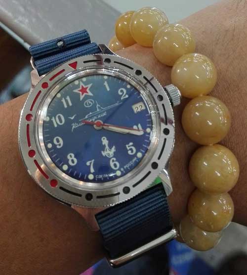 สร้อยหินหยกพม่า สีน้ำผึ้ง(เส้นที่2)