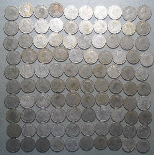 เหรียญ 1 บาท สมัยในหลวงรัชกาลที่9(ร.9) ชุด100เหรียญ