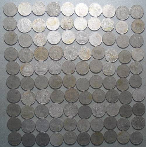 เหรียญ 1 บาท สมัยในหลวงรัชกาลที่9(ร.9) ชุด100เหรียญ