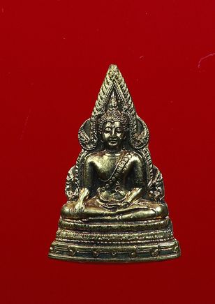 พระพุทธชินราชวัดเกาะเสือ ปี2512 เนื้อกะไหล่ทอง จ.สงขลา (หลวงพ่อเงิน ปลุกเสก) พร้อมบัตรเคาะเดียวครับ