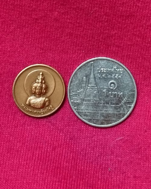 เหรียญพระมหาเศรษฐีนวโกฏิ หลังตอกโค๊ด (สถาบันพยากรณ์ศาสตร์)