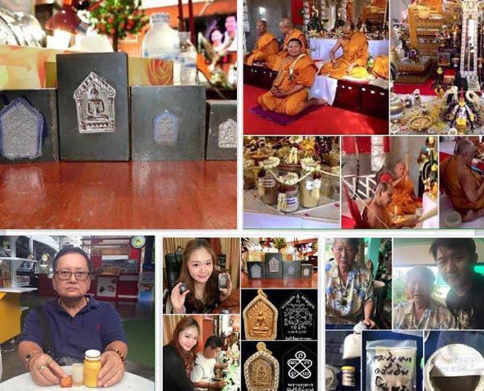 พระขุนแผนผงพรายกุมาร เนื้อขาวทาบอน หน้า-หลัง พิมพ์ใหญ่+พิมพ์เล็ก วัดศรีวโนภาสสถิตย์พร จ.ระยอง