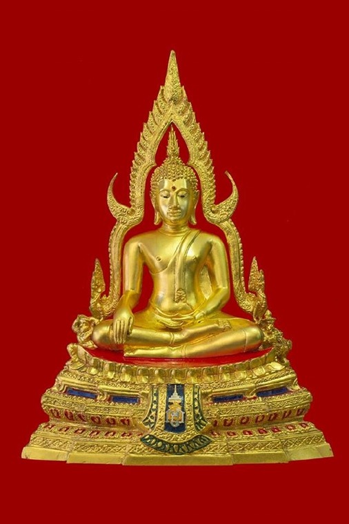 พระบูชา 7 นิ้ว พระพุทธชินราช เนื้อทองเหลืองลงรักปิดทอง เลข 308 ในพระนามย่อว่า ญสส หลวงปู่หมุนร่วมป ล