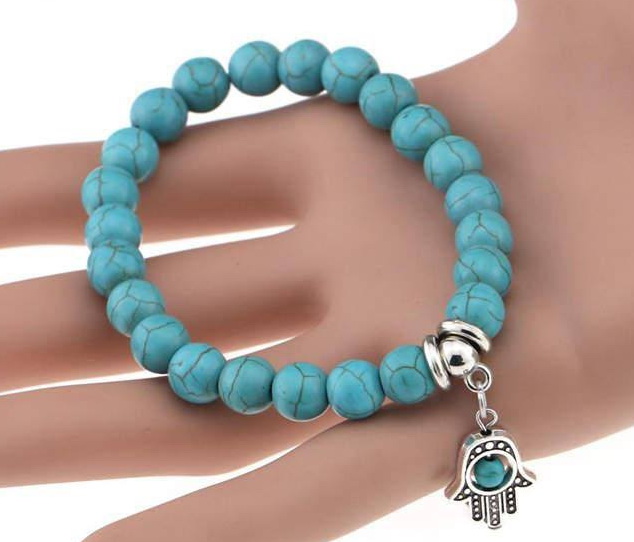 สร้อยข้อมือ ลูกปัดหิน เหมาะสำหรับข้อมือเล็ก หรือเด็ก