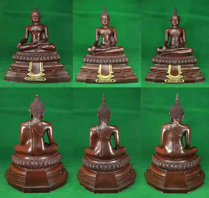 ***ครบชุด 3 สมัย***พระพุทธรูปบูชาศิลป์แบบเชียงแสน + สุโขทัย + อู่ทอง เนื้อเรซิ่นผสมแร่เหล็กน้ำพี้ งา