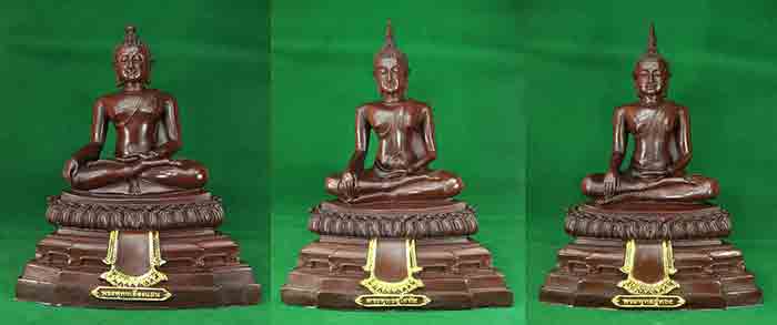 ***ครบชุด 3 สมัย***พระพุทธรูปบูชาศิลป์แบบเชียงแสน + สุโขทัย + อู่ทอง เนื้อเรซิ่นผสมแร่เหล็กน้ำพี้ งา