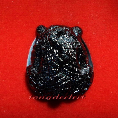 ลูกอมเสือ(เสือโปเกม่อน) หลวงพ่อเปิ่น วัดบางพระ รุ่นแรก ตะกรุดเงิน ตาเพชร สวยมากค่ะ