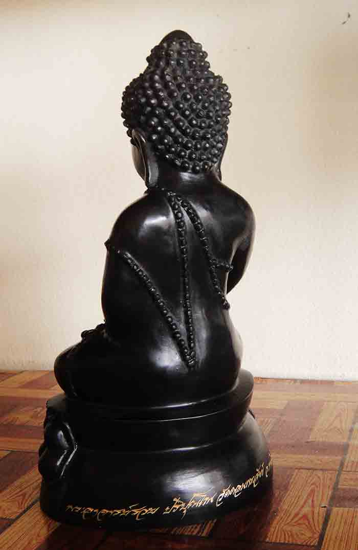 พระกริ่งบูชา พระกริ่งเศรษฐีกรุงเก่า ขนาด 7 นิ้ว สูง 10.5 นิ้ว เนื้อโลหะรมดำ พระอาจารย์รวย วัดดอนกระส