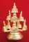 พระพุทธโสธรมงคลหล่อช่อ ๙ องค์ เนื้อทองเหลือง ขนาดช่อตั้งบูชา 3 นิ้ว สูง 3.5 นิ้ว