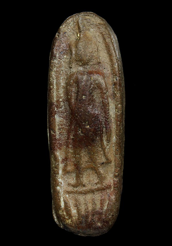 พระลีลา พิมพ์เล็ก เนื้อดิน กรุวัดม่วง จ.สุพรรณบุรี มาพร้อมบัตรรับรอง