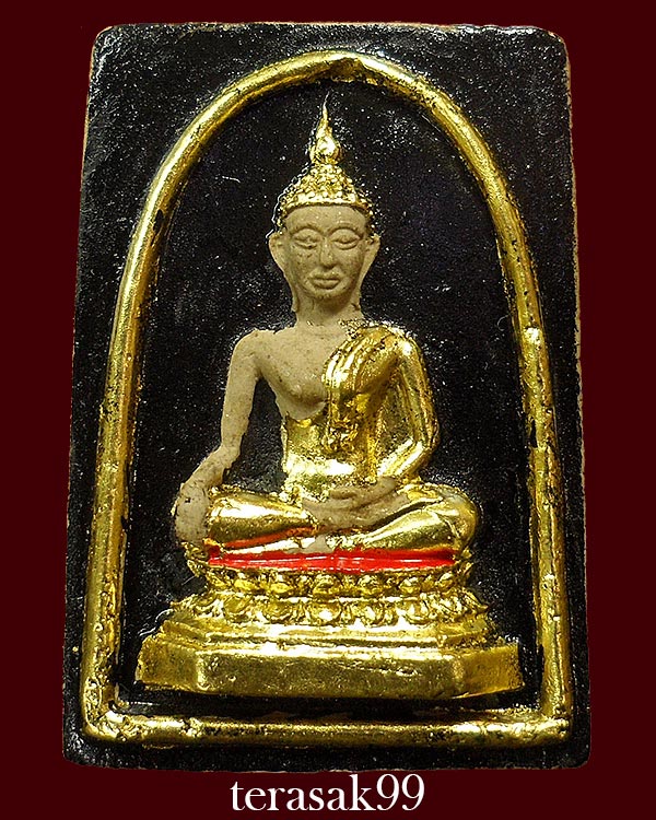 พระสมเด็จฯ พระประธาน หลังจุลมงกุฏและยันต์ ลงรักปิดทองเดิม วัดชิโนรส กทม. ปี2512 ราคาเบาๆ