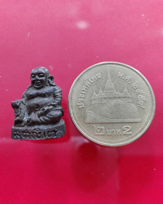 รูปหล่อพระสังกัจจายน์ลอยองค์ วัดไผ่ล้อม อ.เสาไห้ จ.สระบุรี เนื้อทองแดง