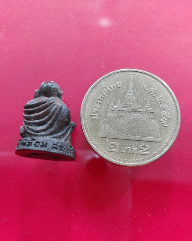 รูปหล่อพระสังกัจจายน์ลอยองค์ วัดไผ่ล้อม อ.เสาไห้ จ.สระบุรี เนื้อทองแดง