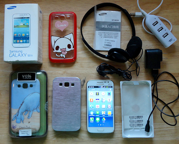 Samsung Galaxy Win DUOS ของแท้ สีขาว สวยๆ 2sim มีกล่องพร้อมของแถมด้วยครับ