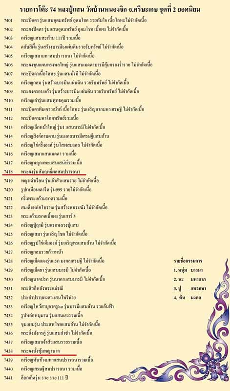 หลวงปู่แสน ปสนฺโน พระผงซุ้มพญานาค"ปสนฺโน" วัดบ้านหนองจิก ศรีสะเกษ เนื้อผง หมายเลข ๑๘ เลี่ยมพร้อมใช้