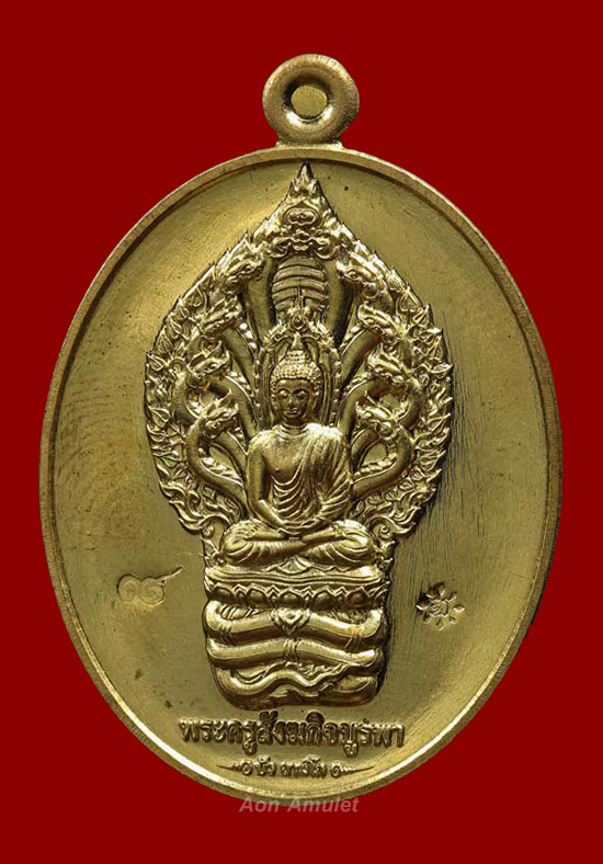 เหรียญนาคปรกเนื้อทองทิพย์ รุ่น มงคลมหาลาภ หลวงปู่บัว ถามโก วัดศรีบุรพาราม พศ.2559 หมายเลข No.1466