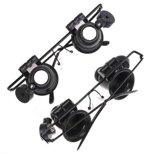 กล้องแว่นตา 20X แว่นขยายเลนส์แว่นขยาย Loupe พร้อมไฟLED เปิด-ปิดได้ สินค้าใหม่นะครับ เคาะเดียว จัดส่ง