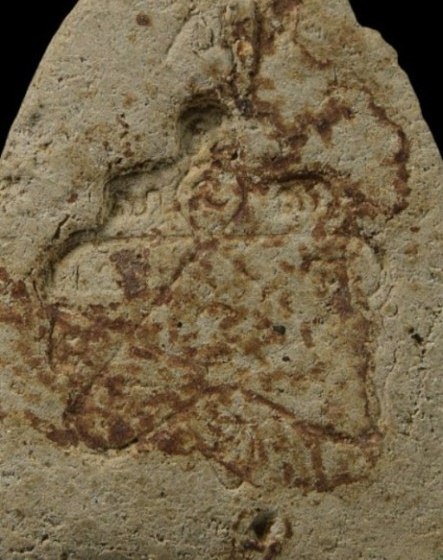 พระปิดตาหลังยันต์ห้า ปี2516 เนื้อผง วัดเนินกระปรอก จ.ระยอง ไม่ลงทอง หลวงปู่ทิม-ปลุกเสก